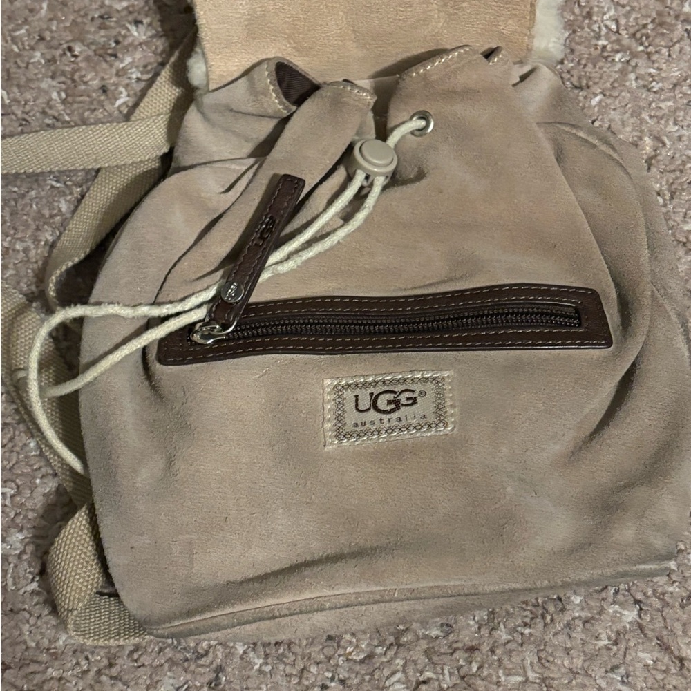 Ugg Shearling Flap Tan Backpack - image 2